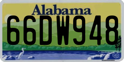 AL license plate 66DW948