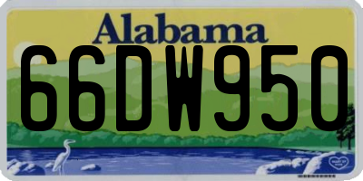 AL license plate 66DW950