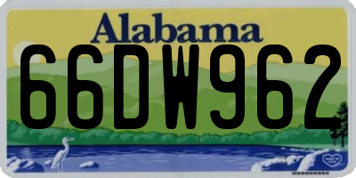 AL license plate 66DW962