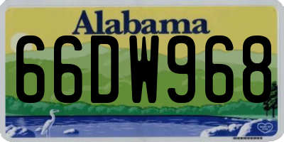 AL license plate 66DW968