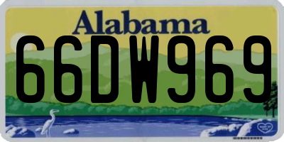 AL license plate 66DW969