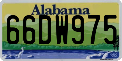 AL license plate 66DW975