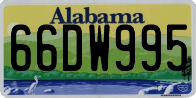 AL license plate 66DW995