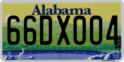 AL license plate 66DX004
