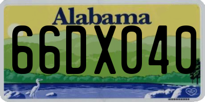 AL license plate 66DX040