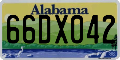 AL license plate 66DX042