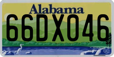 AL license plate 66DX046