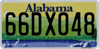 AL license plate 66DX048
