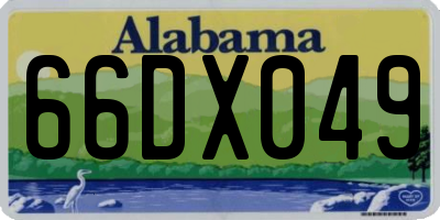 AL license plate 66DX049