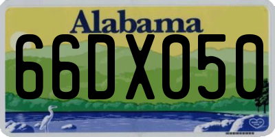 AL license plate 66DX050