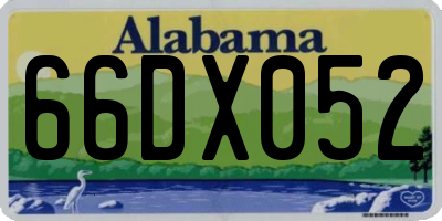 AL license plate 66DX052