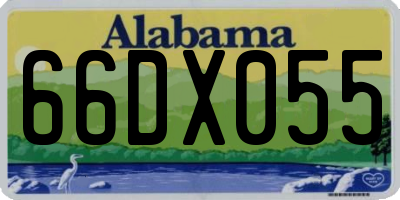 AL license plate 66DX055