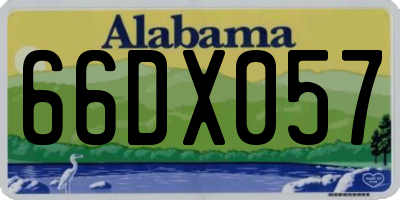 AL license plate 66DX057