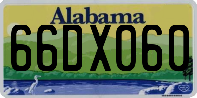AL license plate 66DX060