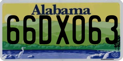 AL license plate 66DX063