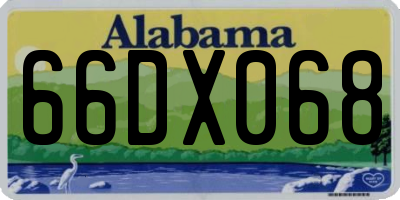 AL license plate 66DX068