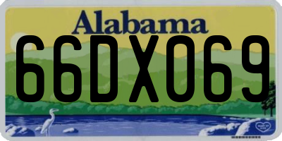 AL license plate 66DX069