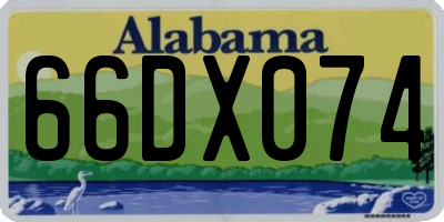AL license plate 66DX074