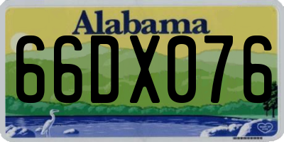 AL license plate 66DX076