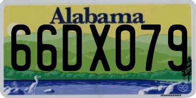 AL license plate 66DX079
