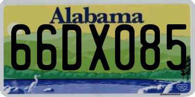 AL license plate 66DX085