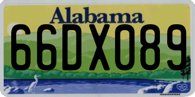 AL license plate 66DX089