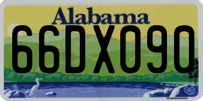 AL license plate 66DX090