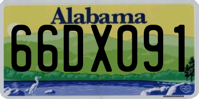 AL license plate 66DX091