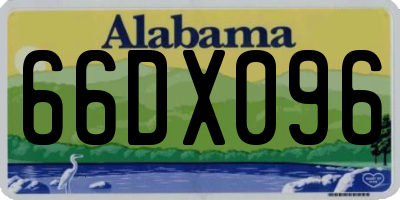 AL license plate 66DX096