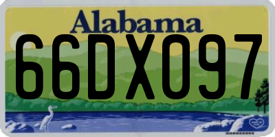 AL license plate 66DX097