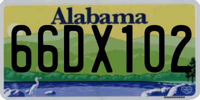 AL license plate 66DX102
