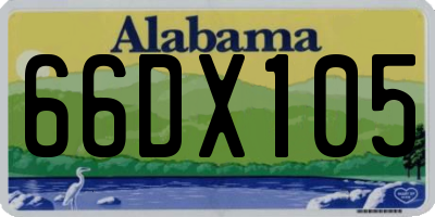 AL license plate 66DX105
