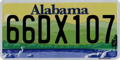 AL license plate 66DX107