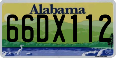 AL license plate 66DX112