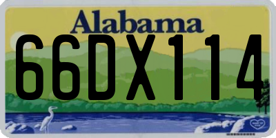 AL license plate 66DX114
