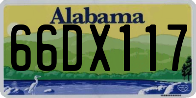 AL license plate 66DX117