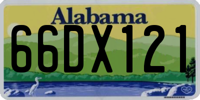 AL license plate 66DX121
