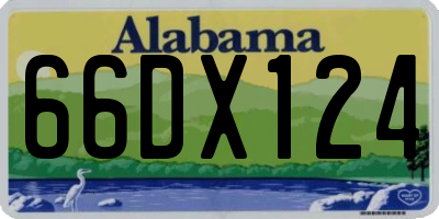 AL license plate 66DX124