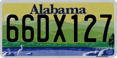 AL license plate 66DX127