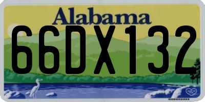 AL license plate 66DX132