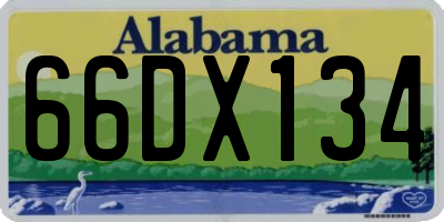 AL license plate 66DX134