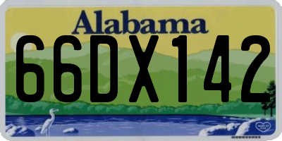 AL license plate 66DX142