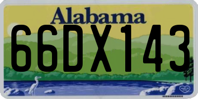 AL license plate 66DX143