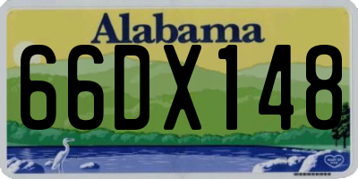 AL license plate 66DX148