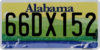 AL license plate 66DX152