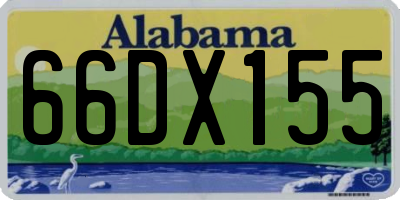AL license plate 66DX155