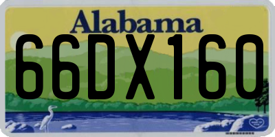 AL license plate 66DX160