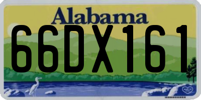 AL license plate 66DX161