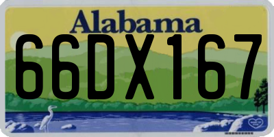 AL license plate 66DX167