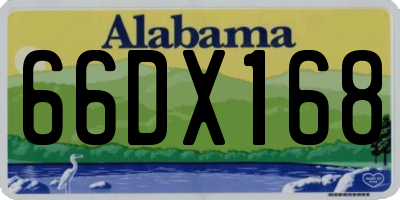AL license plate 66DX168